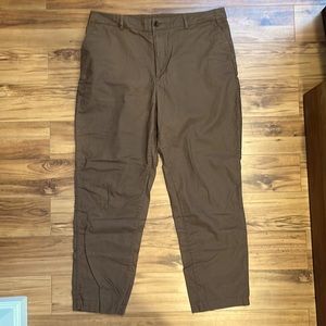 Uniqlo Women’s Linen Cotton Tapered Pant brown XL easy fit